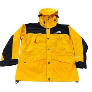 Vintage 80's The North Face Jacket Mens MediumYellow Goretex Mountain Light